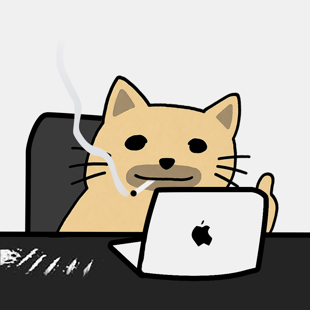 Working hard cat